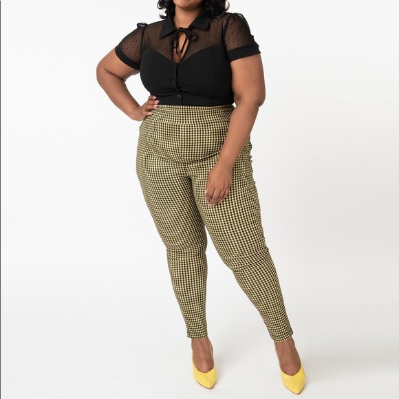 plus size cigarette pants